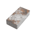Тротуарная плитка Прямоугольник 10х20х8 см, сомон на камне