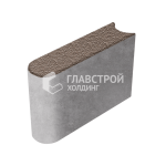 Бордюрный камень БРШ 50.20.8, коричневый с мраморной крошкой