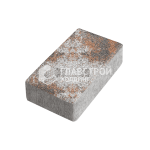 Тротуарная плитка Брусчатка, сомон на камне, 6 см