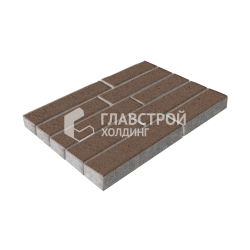 Тротуарная плитка Лукано, коричневая, 6 см